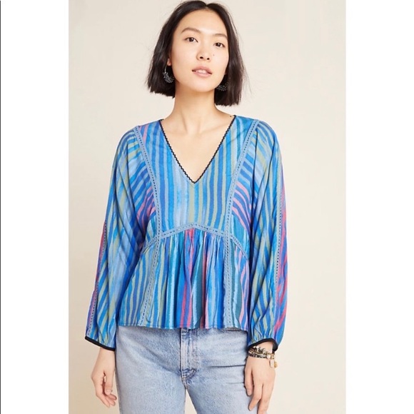 Anthropologie Tops - Anthropologie Conditions Apply Estelle Blouse L